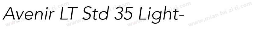 Avenir LT Std 35 Light字体转换